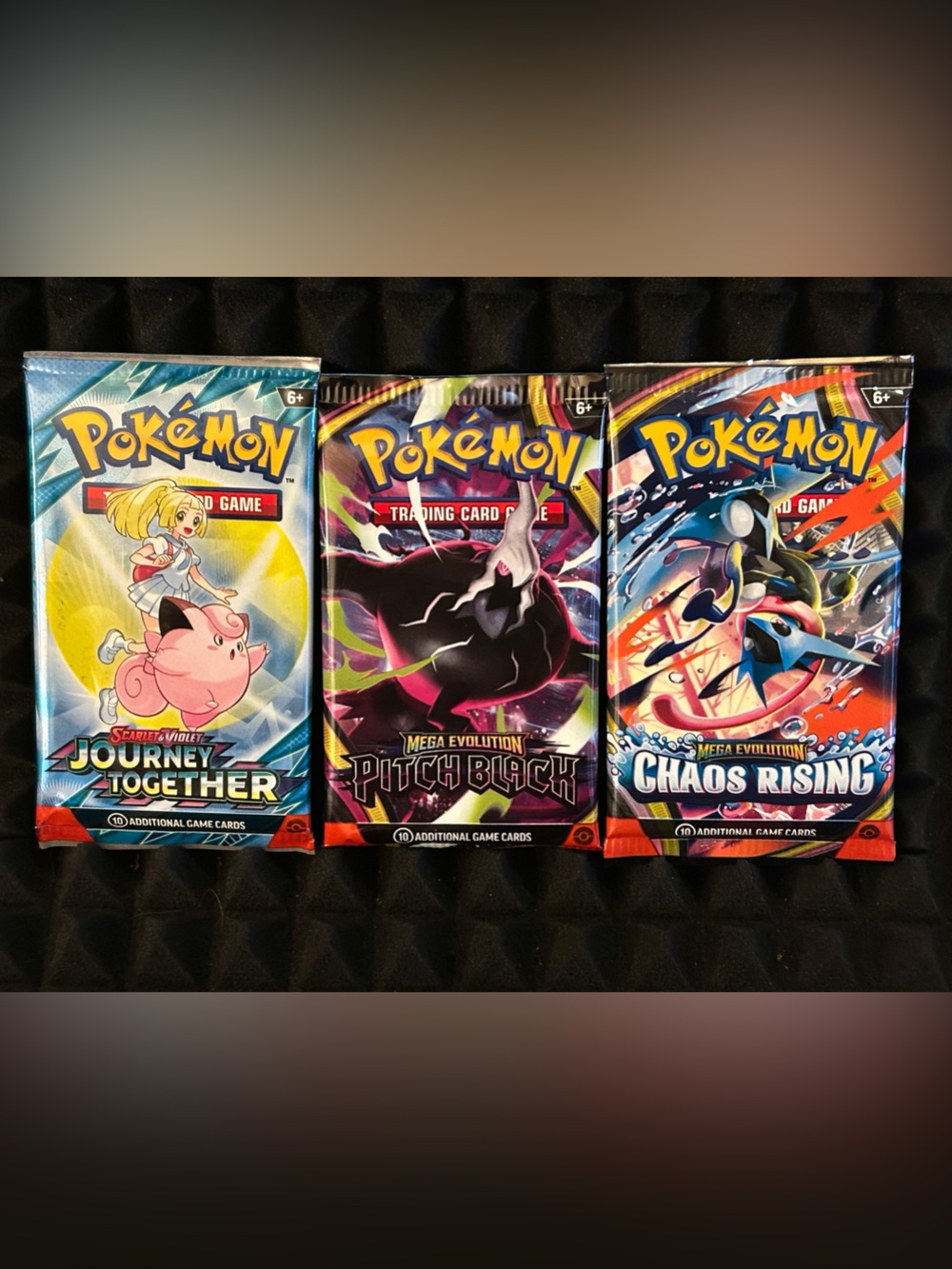 Pokemon TCG Pitch Black-Chaos Rising Wax Pack Set Combo Sealed New Bonus Cards